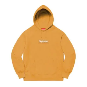 Orange Supreme Logo Hoodie