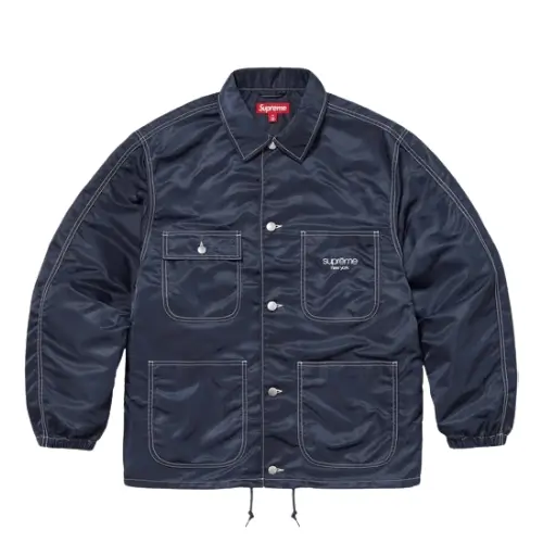 Supreme Nylon Chore Coat Jacket Navy