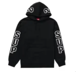 Supreme Team Chenille Logo Printed Hoodie - Black